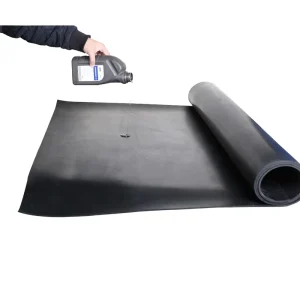 1-50 mm Black Smooth Outdoor Rubber Sheet Roll, Shock-Absorbing, Waterproof, Oilproof, Industrial Flooring