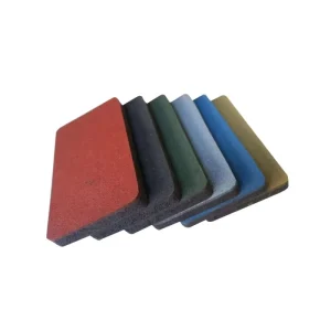 1.5cm Thick Outdoor Colorful EPDM Rubber Gym Flooring Tiles Anti-Slip