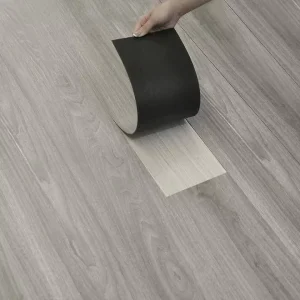 1.5mm 2mm Light Grey Marble Design LVT Self Adhesive Waterproof PVC Vinyl Flooring Plank for Supermarket Gym Use 5 Year Warranty