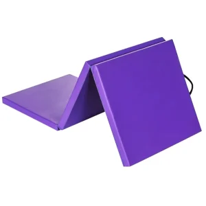 1.6 Inch Thick Three Fold Folding Exercise Mat with Carrying Handles for MMA Gymnastics Home Gym Use