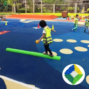 10% 20% Polymer Content Eco Friendly Anti Slip EPDM Rubber Granules 1 3mm Thickness Multiple Colors Multi Sport Jogging Cycling