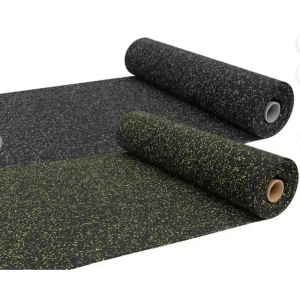 100% EPDM Recycled Rubber Gym Flooring Roll 3-12mm Thick with Shock Absorption Protective Flooring