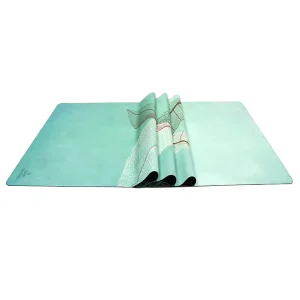 100% Microfiber 1mm Suede Rubber Folding Yoga Mats Eco Friendly Non Slip with Carrying Bag