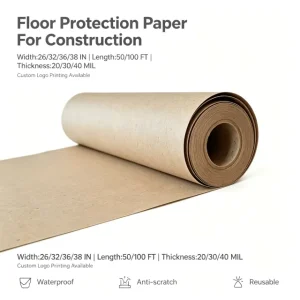 100% Renewable Kraft Protective Paperboard Roll for Floor Protection During House Decoration and Renovation