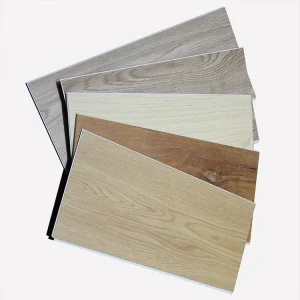 100% Waterproof Fireproof Eco Friendly SPC Indoor Wooden Floor Interlock Click 4mm 5mm Vinyl SPC Click Tiles for Kitchen & Gym