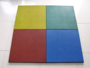 100cm*100cm Large Size Rubber Floor Tiles Multi-purpose Rubber Floor Tiles Eco-Friendly Odorless Fine Top Coarse Bottom
