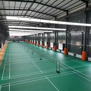 108 Sqm PVC Vinyl Badminton Court Flooring Mat, 6mm, BWF Approved, Sand Pattern, Anti-Slip