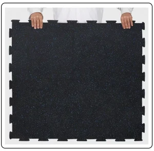 10mm/15mm Waterproof Anti-Slip Interlocking Rubber Sports Flooring for Gym