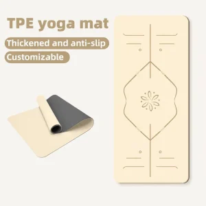 10mm Alignment Thickened Tear Resistant Extra Wide TPE Dual Layer Yoga Mat