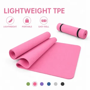 10mm Non-Slip Textured Yoga Mat for Yoga and Floor Exercise