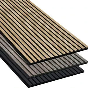 120 X 60 CM Wood Slat Acoustic Panel Modern Music Wall Decoration Akupanel Wood Felt Acoustic Panel for Hotel Apartment