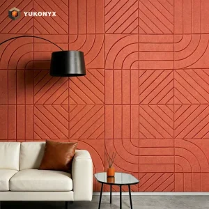 1200x2400mm CNC Sculpted Acoustic Panel High Density V Groove Polyester Felt Board for Hotel Residential & Commercial Wall