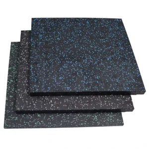12mm Thick Gym Rubber Flooring Mat Shock-Absorbing Non-Slip Wear-Resistant Soundproof