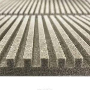 12mm U groove Carved Featured Customized Design Fireproof Polyester Fiber Modern Acoustic Panels for Hotels & Schools