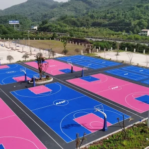 12×12 Inch Backyard DIY Basketball Court Vinyl Interlocking Flooring Tiles, Eco-Friendly and Anti-Slip