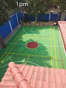 12×12 Inch Backyard DIY Basketball Shooting Court Vinyl Interlocking Flooring Tiles Eco Friendly Elastic Modern Anti Slip
