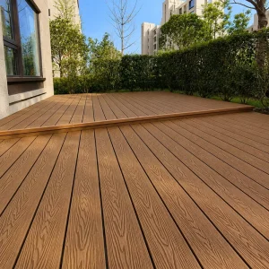 135x25mm Wood Plastic Composite WPC Decking Anti Corrosion Seamless Waterproof Outdoor Flooring