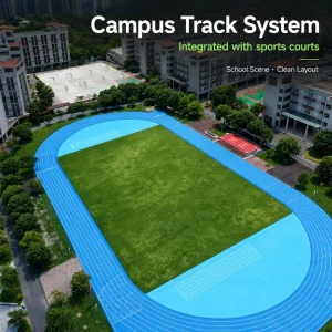 13MM Eco-Friendly Athletic Track Synthetic Rubber Sandwich System School Professional Outdoor Runway