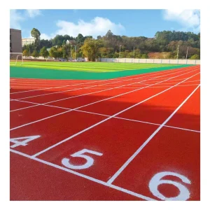 13mm Sandwich System Running Track Surface Wear Resistant PU Spray Coat Athletic Track for Outdoor Sports Flooring