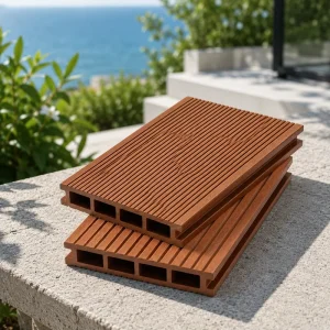 140*25mm Standard WPC Decking Modern Click Smooth Surface Water-Proof Anti-slip Outdoor Wood Plastic Floor for Garden Patio