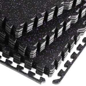 14mm 60*60cm Composite EVA Rubber Gym Floor Mats 0.56” 24*24” Puzzle Home Gym Mat