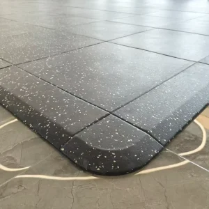 15/20mm Black+Colored EPDM Anti-Slip Interlocking Gym Rubber Floor Mat Eco-Friendly 5 Year Warranty Shooting Range School Use
