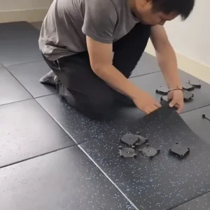 15 50MM High Quality Soundproof EPDM&SBR Rubber Flooring for Indoor Fitness Centers and Gym Use