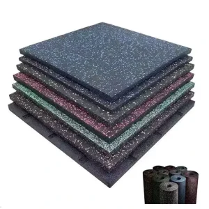 15 mm High Density Shock-Absorbing Rubber Gym Flooring for Training Cardio and Weightlifting