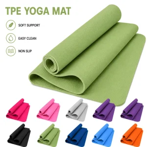 15mm Extra-Thick Non-Slip Wear-Resistant TPE Yoga Mat for Home Exercise and Floor Fitness