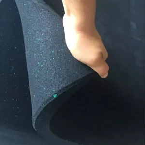 15mm Granule Rubber Mat for Gym Floors Odorless Black