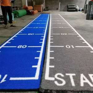 15mm Grass Height Hyrox Turf Gym Floor Cover Lawn Track Artificial Carpet Roll for Sports Training Weightlifting Sled Pushing