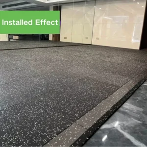 15mm Gym Rubber Floor Mat Protective Flooring Shock Absorption Elastic Tile Gym Flooring Garden