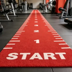 15mm High-Density Artificial Grass Turf with Anti-Abrasion Sled Sprint Track for Indoor Gyms