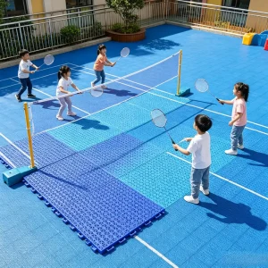 15mm PP Modular Sports Floor Tiles Non-Slip Moisture-Proof for Gym Kindergarten and Concert Lawn Protection