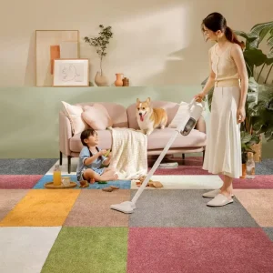 15mm Pet and Kid Friendly DIY Carpet Tiles Bio Based Biodegradable Floor Mats Removable Easy Clean Replaceable Home Decor