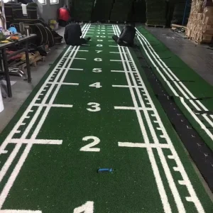15mm Pile Height PE High-Density Artificial Grass Flooring for Indoor Gyms and Running Tracks, Custom Color
