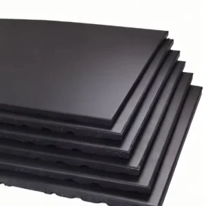 15mm Thick Non Slip Shock Absorbing Rubber Gym Flooring Pure Black