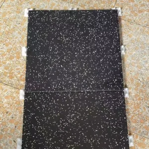 15mm Thickness Puzzle Edge Interlocking Mats High Density Composite Rubber Interlocking Gym Flooring Tiles