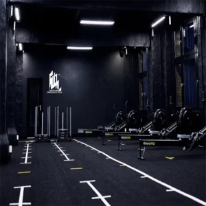 16mm Pile Height Black Indoor Fitness Gym Sled Turf Flooring with Custom Logo Option