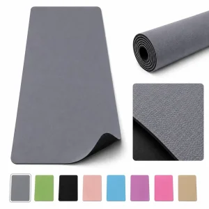 183*68cm PU Rubber Pilates Exercise Mat with Stable Grip for Core Training, Studio and Home Fitness