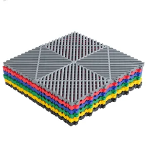 18mm Anti-Slip PP Vinyl Flooring Tiles Portable Plastic Floor Mat for Indoor Garage and Car Use