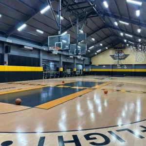 18mm High-Density Wood Flooring, FIBA-Certified Indoor Multi-Sport Surface for Basketball, Badminton and Futsal