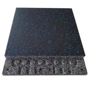 1M x 1M x 20mm Black EPDM Rubber Gym Floor Mat Indoor/Outdoor Non-Slip Waterproof Eco-Friendly Shock-Absorbing Click-Lock