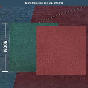 1m*1m/50mm*500mm Rubber Floor Mat Gym Rubber Flooring
