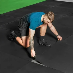 1m*1m Size 15-50mm Thickness Waterproof and Eco-Friendly Rubber Flooring for Indoor Gym and Outdoor Use