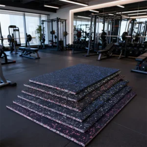 1m x 1m Anti-Slip Rubber Gym Flooring Mat Tiles for Sports Centers