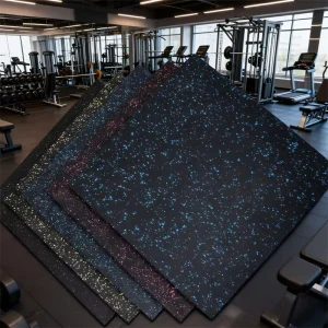 1m x 1m Non-Slip Heavy-Duty Rubber Gym Flooring Tiles