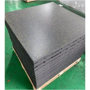 1m x 1m Shock-Absorbing Rubber Gym Floor Mats for Gyms, Fitness Centers, Training Rooms, and Exercise Rooms