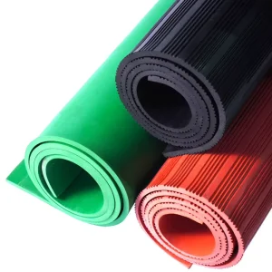 1mm~50mm Vulcanization Black and Colors Industrial NR NBR EPDM Silicone Rubber Flooring Sheet Mat Roll with Cutting Service