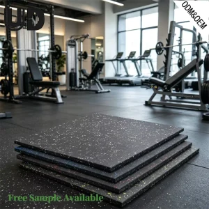 1mx1m Rubber Gym Floor Tile Heavy duty Tear resistant Odor free Rubber Floor